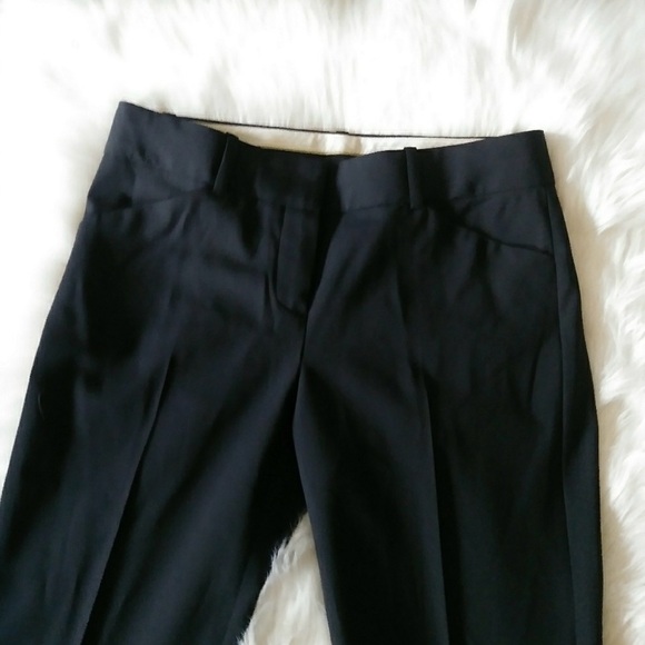 THEORY Black Wool Blend Trousers Size 2 Straight-Leg Dress Pants Office - Picture 3 of 4